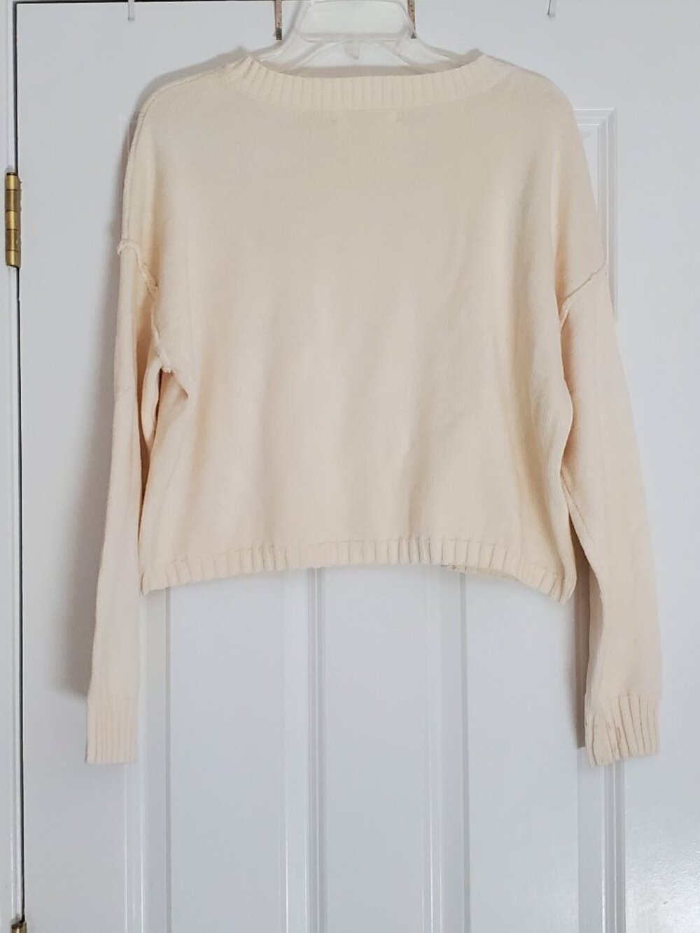 Happily Grey Crew Neck Cotton Blend Sweater with Strawberry - Picture 7 of 7